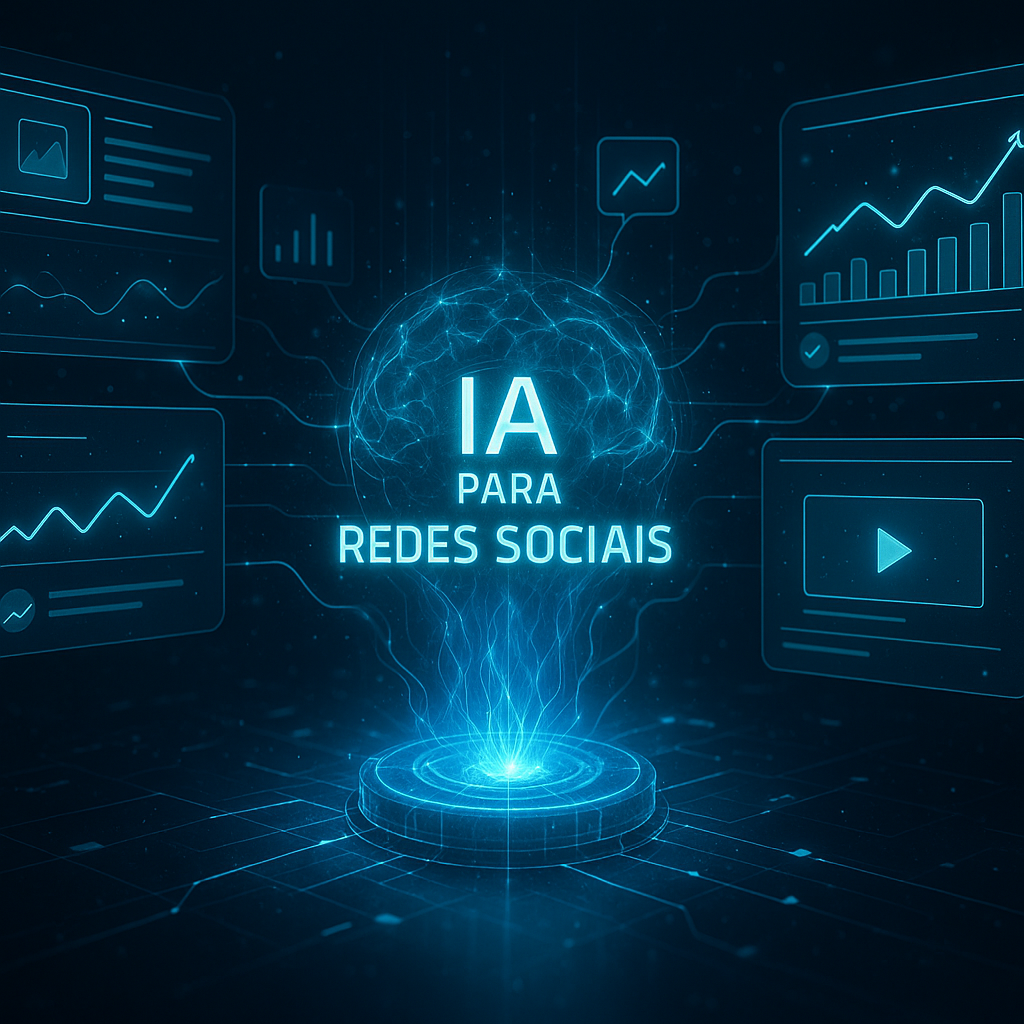 Capa do E-book IA PARA REDES SOCIAIS