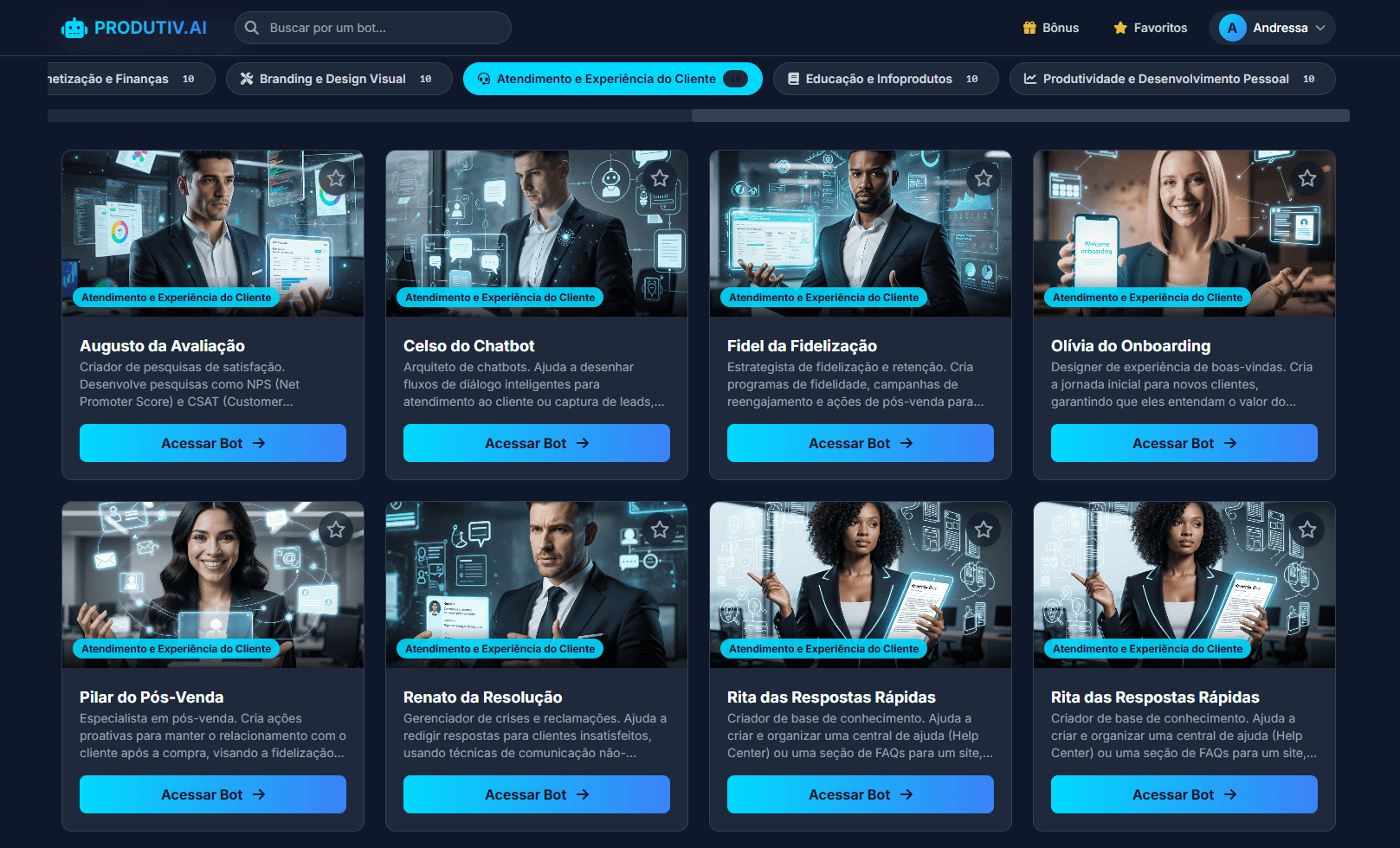 Categoria ATENDIMENTO E EXPERIÊNCIA DO CLIENTE